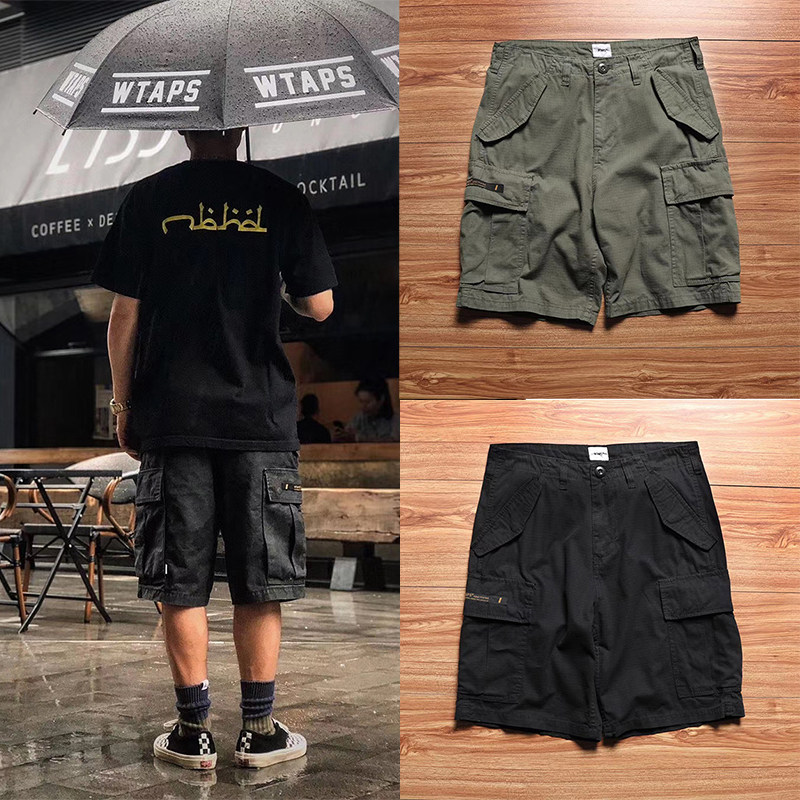 MDNS WTAPS 余文乐潮牌工装短裤男女牛津宽松直筒短裤五分裤ins潮