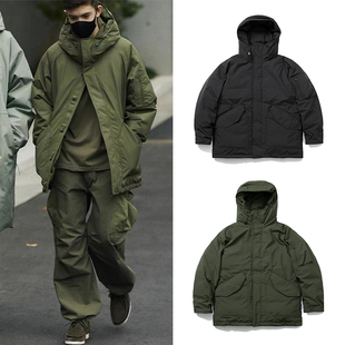 现货nanamica GORE-TEX23AW 光电子中长款连帽加厚防水透气羽绒服
