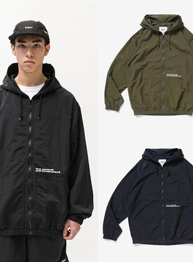 WTAPS MDNS余文乐同款套头工装防风连帽拉链机能男冲锋衣夹克外套