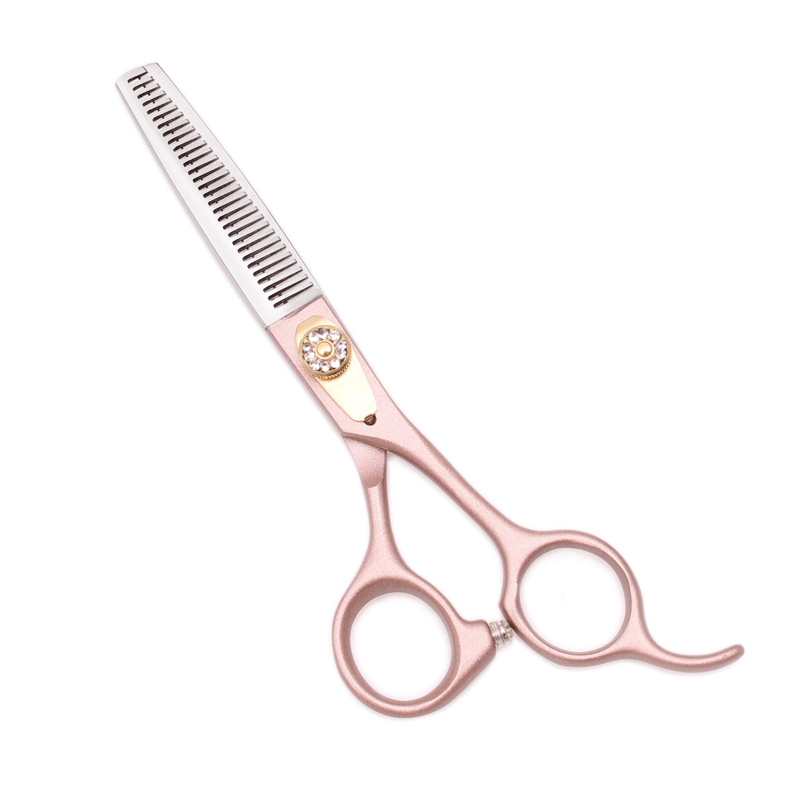 定制logo高档理发剪刀玫瑰金7寸平剪55寸美发剪子6寸刘海剪刀