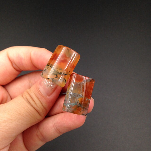 JAPAN SHIZUOKA AGATE G TONE CUFFLINKS CUFFLINKS CUFFLINKS MENS CUFFLINKS CARAMEL COLOR JELLY AGATE