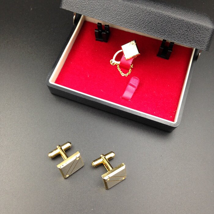 VINTAGE JAPANESE ANTIQUE JEWELRY STAINLESS STEEL FACE GEOMETRIC LINES MINIMALIST CLASSIC SHIRT CUFFLINKS CUFFLINKS CUFF STUDS