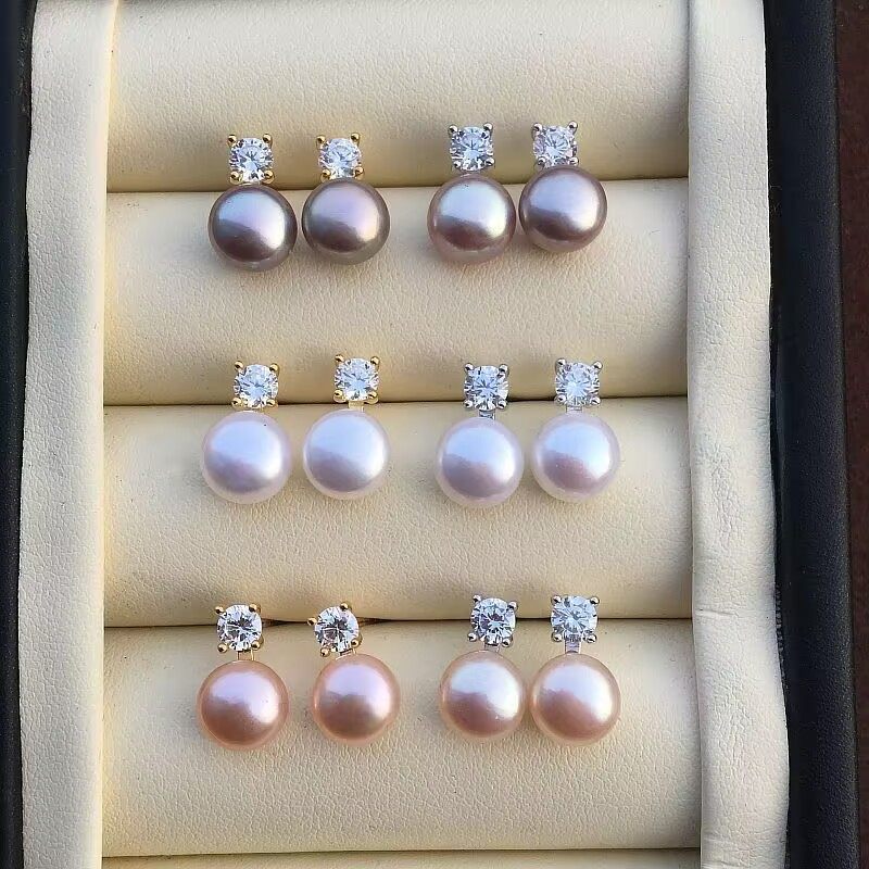 天然淡水珍珠925纯银针复古经典戴妃锆石耳钉耳环耳饰女气质百搭,珠宝/钻石/翡翠,耳饰,淘宝优惠券,粉丝福利购,淘宝优惠卷