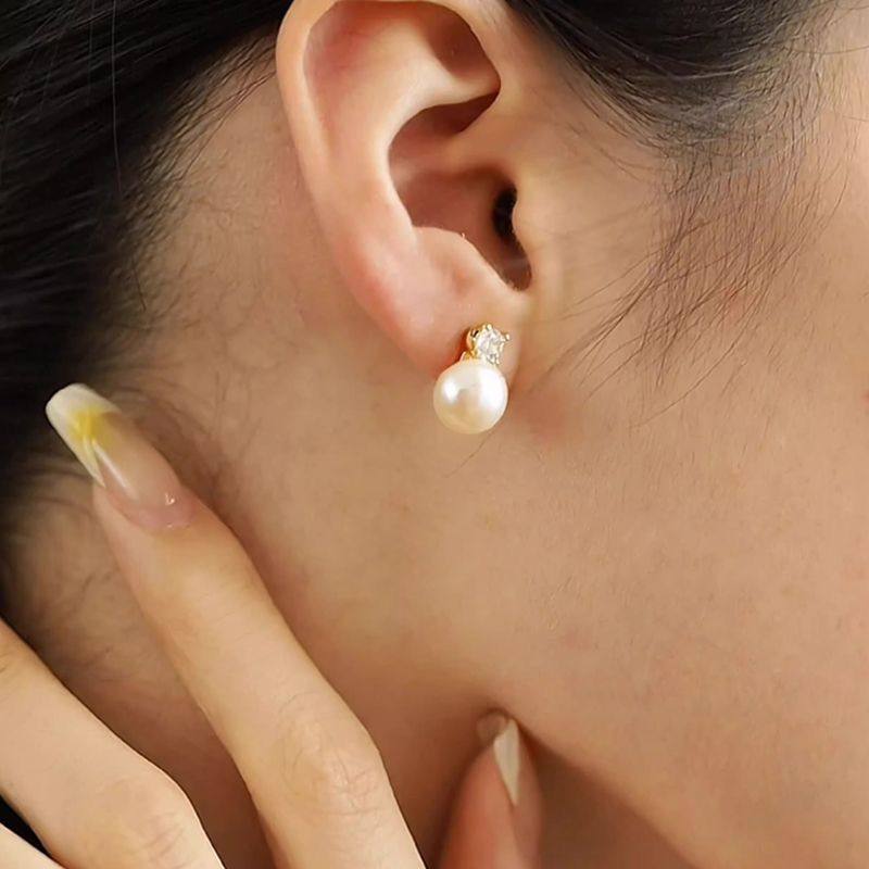 扁圆天然淡水珍珠耳钉女925银针简约百搭耳饰送闺蜜女友,珠宝/钻石/翡翠,耳饰,淘宝优惠券,粉丝福利购,淘宝优惠卷