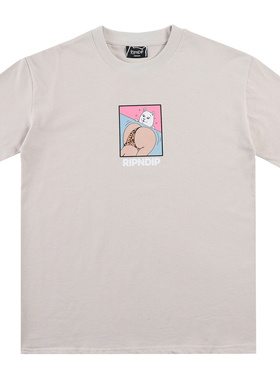 美国潮牌RIPNDIP贱猫纯棉短袖T恤恶搞PEACHES蜜桃与猫男女情侣款