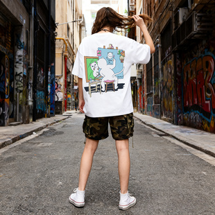 美国潮牌RIPNDIP中指贱猫纯棉短袖 T恤ROCKWELL画家猫男女情侣款