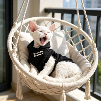 四季宠物马甲连帽衫无毛猫家居服布偶德文猫衣服小型犬可牵引卫衣