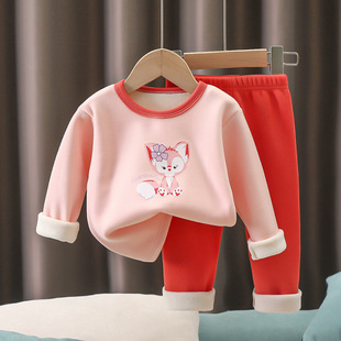 5秋冬装4女童6加绒加厚保暖内衣套装7儿童装8男童9家居服10岁宝宝