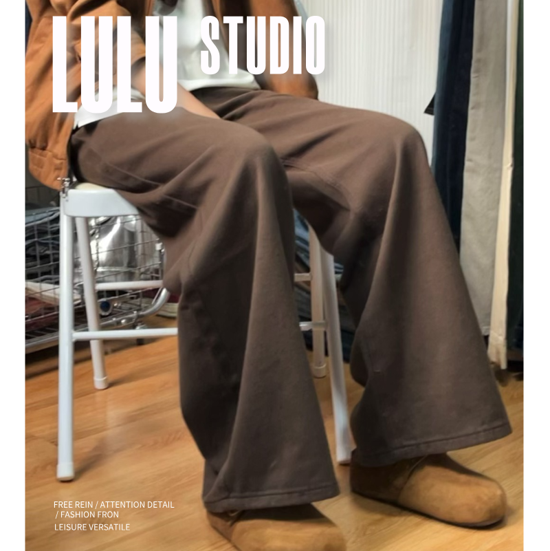 LULU家  安可拉红阔腿牛仔裤女秋季新款高腰显瘦爆款窄版直筒裤,女装/女士精品,牛仔裤,淘宝优惠券,粉丝福利购,淘宝优惠卷