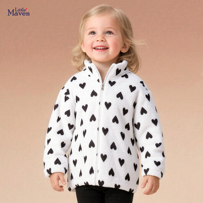 Little maven秋季长袖女童卫衣 欧美风可爱儿童上衣 加绒女宝卫衣