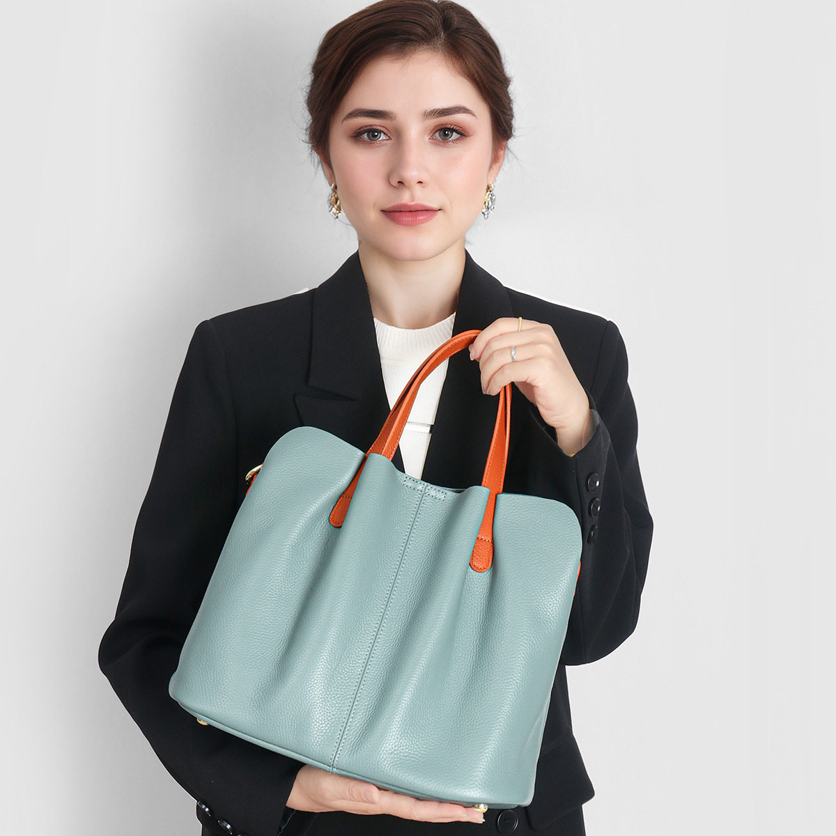 托特包通勤头层牛皮真皮女包高级感热销女包大容量斜挎手提包,箱包皮具/热销女包/男包,通用款女包,淘宝优惠券,粉丝福利购,淘宝优惠卷