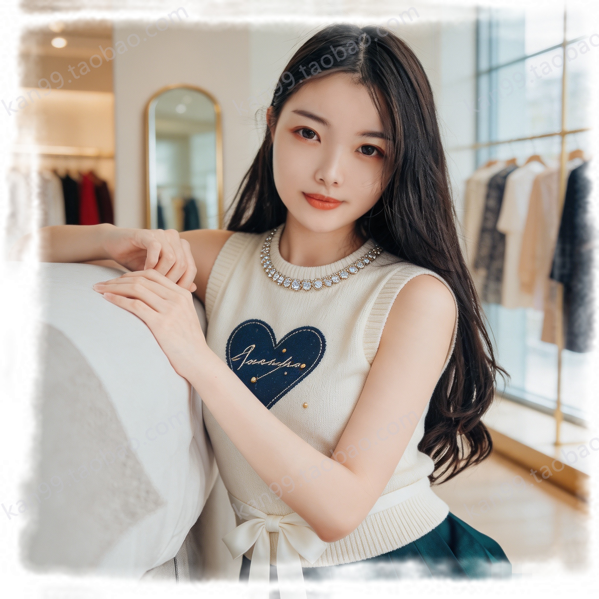 中国模特艺术摄影甜美纯欲风kukuwa美少女原创写真海报印制G1260