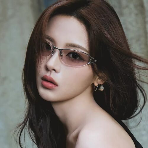 杨超越同款无框猫眼墨镜女高级感金属半框Y2K辣妹凹造型太阳眼镜