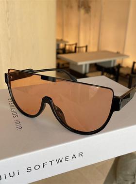 平光眼镜高级感大框连体镜