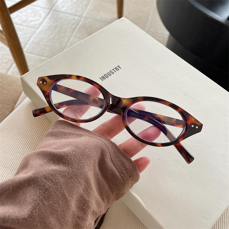 椭圆玳瑁书呆子小框素颜神器复古