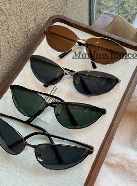 潮牌猫眼金属框架小脸太阳镜