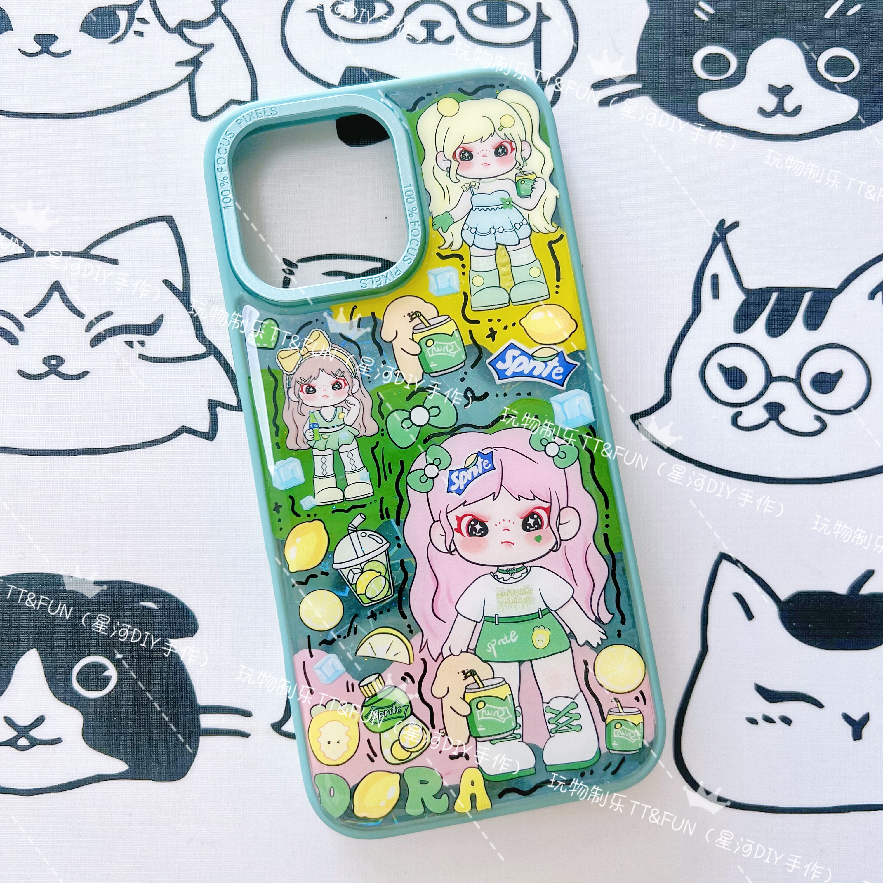 现货苹果16pm雪碧朵拉dora大表姐滴胶手机壳可定制原创16promax