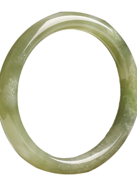 宛玉魂和田玉圆条手镯女士玉镯子