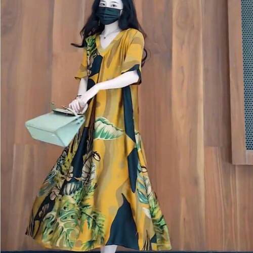 桑蚕丝高级感轻奢印花垂感