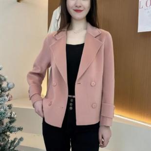 气质百搭短款 秋冬新款 双面羊毛大衣外套 100%纯羊毛 6606专属