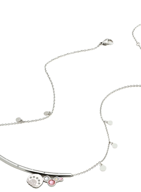 儿童日韩风一字长条微笑项链