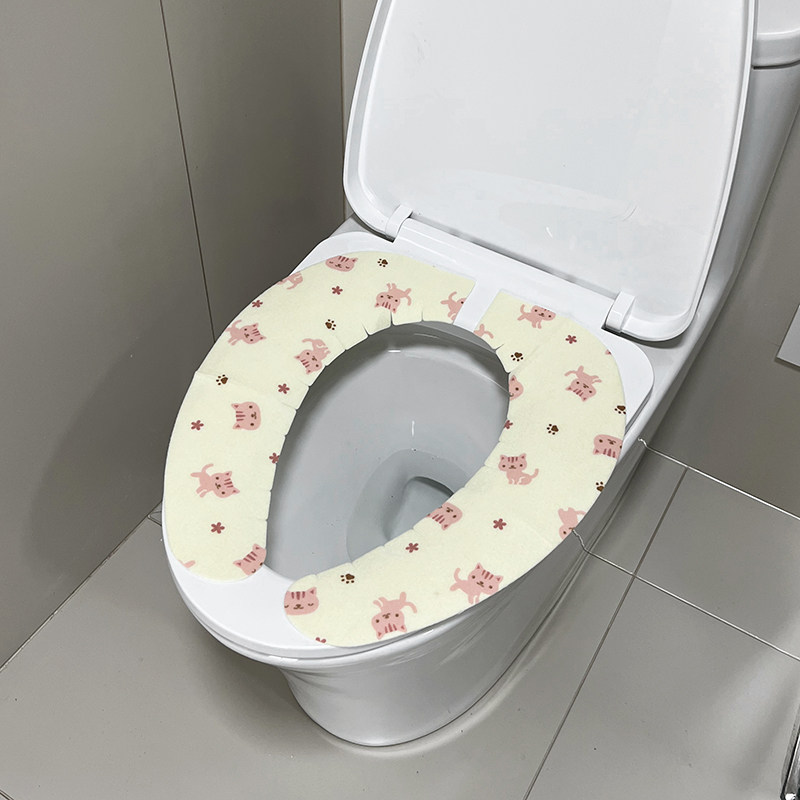 日本进口家用马桶坐垫四季通用坐便套圈器粘贴式防水马桶贴