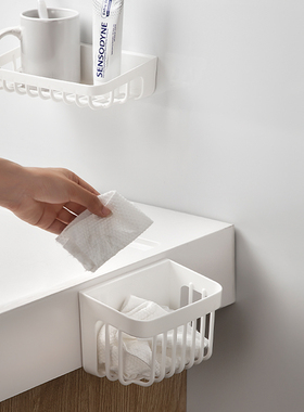 浴室收纳架白色镂空收纳篮壁挂式是收纳盒