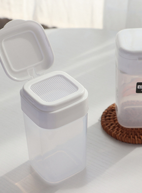 日本LEC厨房粉末收纳防潮带盖撒粉瓶生粉调料罐带盖孜然胡椒粉瓶