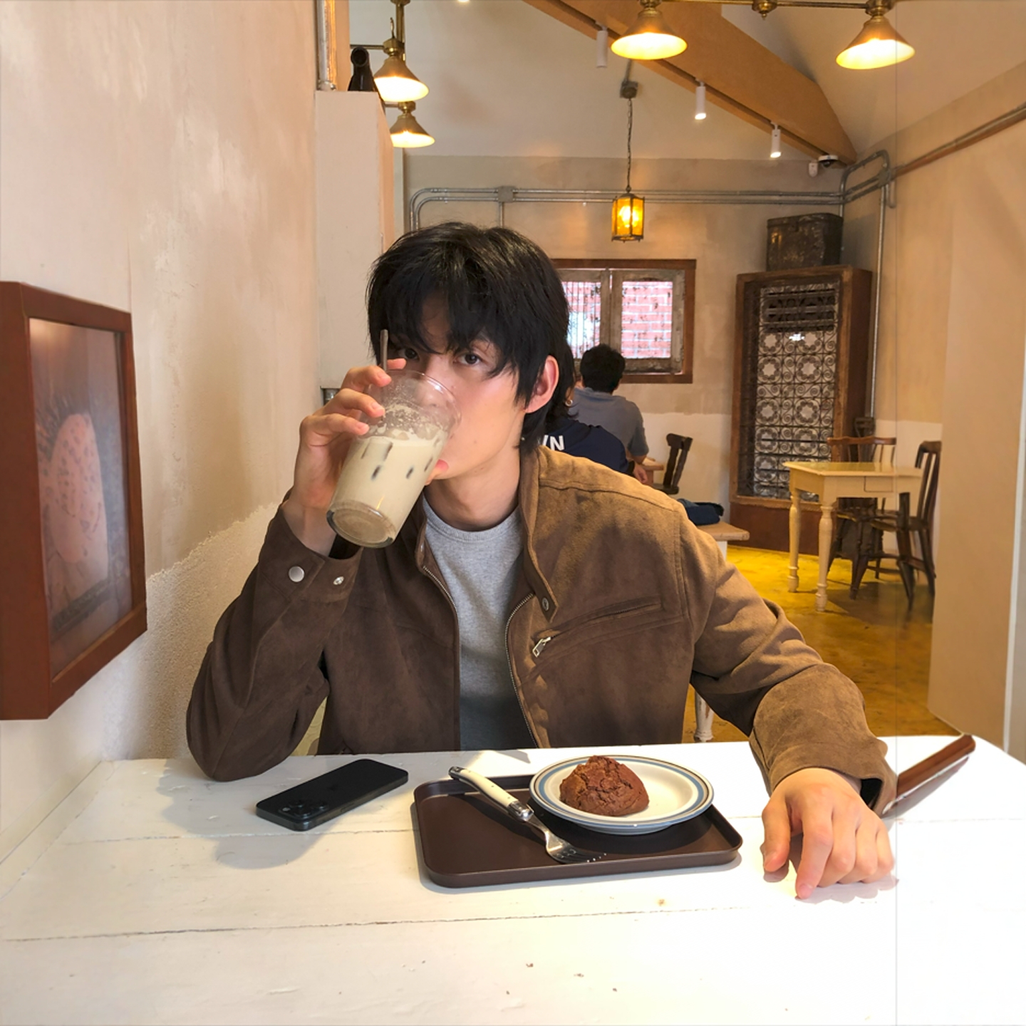 韩国男装短款高腰小立领翻毛夹克