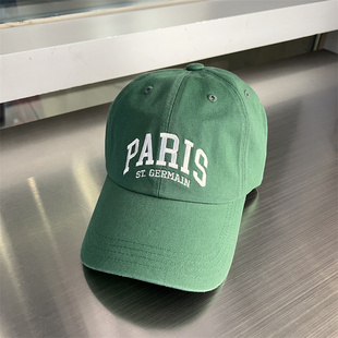 韩国代购 直播强推帽型不输潮牌刺绣PARIS轻薄棒球帽鸭舌帽 男女款
