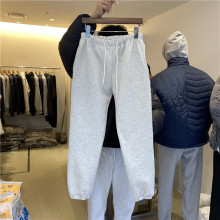 东大门韩国代购男女同款直播chic多色四季百搭款宽松束脚休闲卫裤