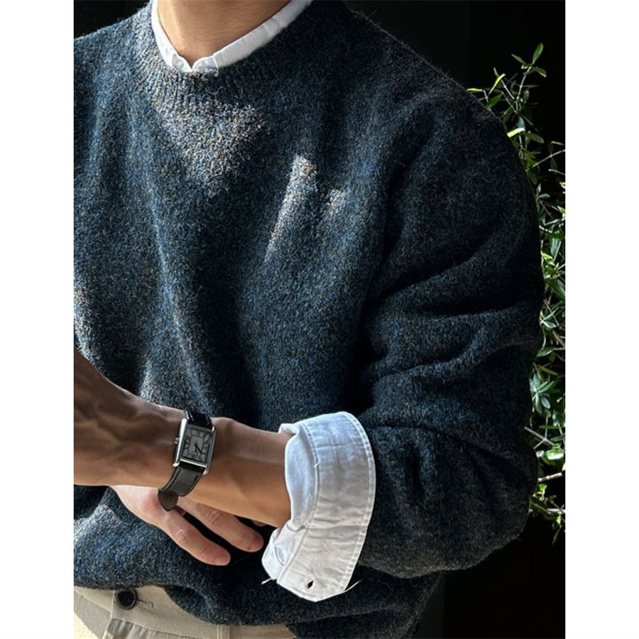 MRDONG韩国男装代购高档面料秋冬气质圆领14色轻熟精工针织衫毛衣