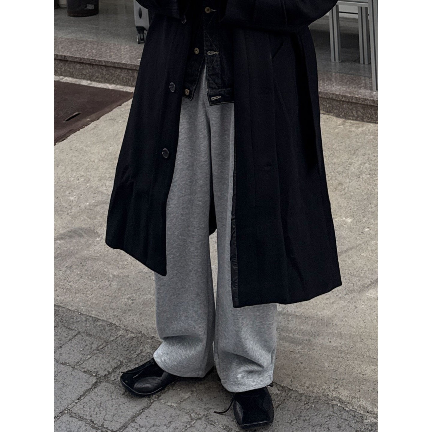 MRDONG韩国代购男装高腰垂感加绒阔腿休闲长裤修饰腿型显瘦拖地感,男装,休闲裤,淘宝优惠券,粉丝福利购,淘宝优惠卷