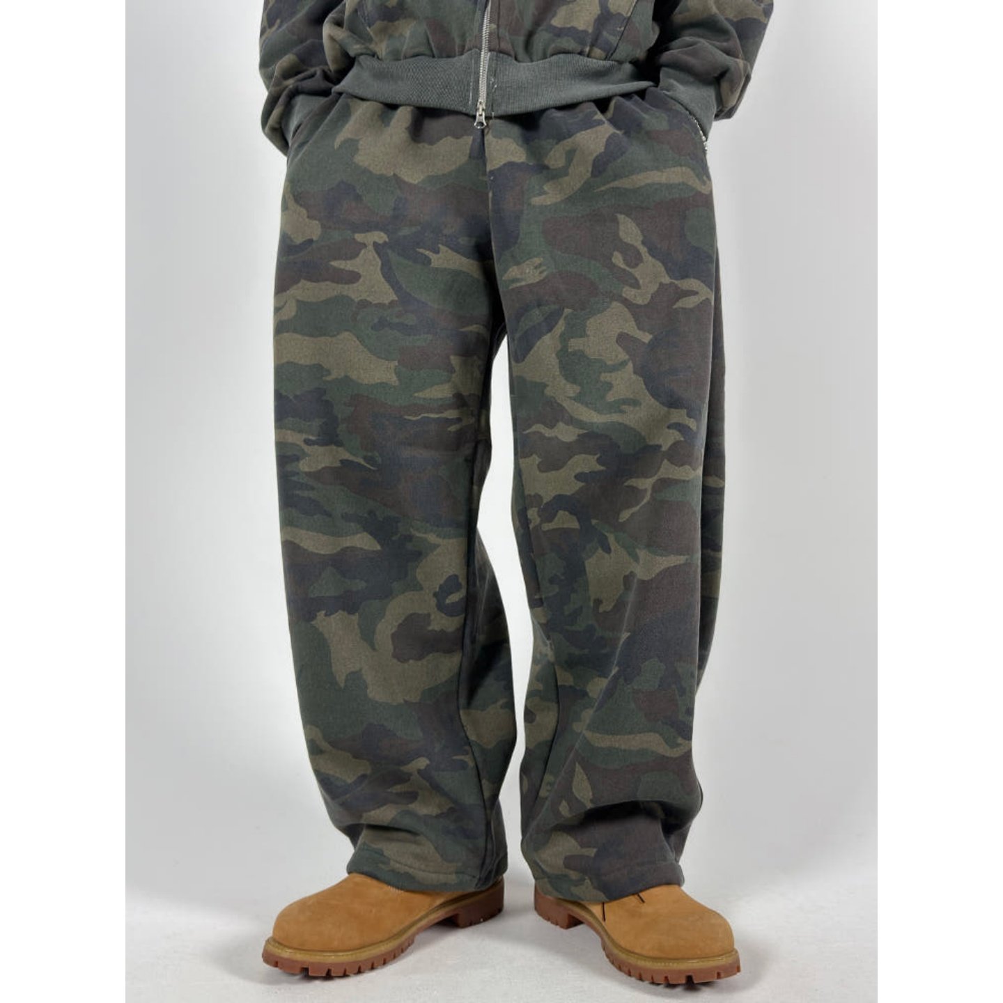 MRDONG韩国代购男装迷彩抓绒直筒阔腿长裤卫裤下装工装感宽松耐磨,男装,休闲裤,淘宝优惠券,粉丝福利购,淘宝优惠卷