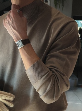 MRDONG韩国代购男装LAINE简约高领打底针织上衣秋冬百搭柔软质感