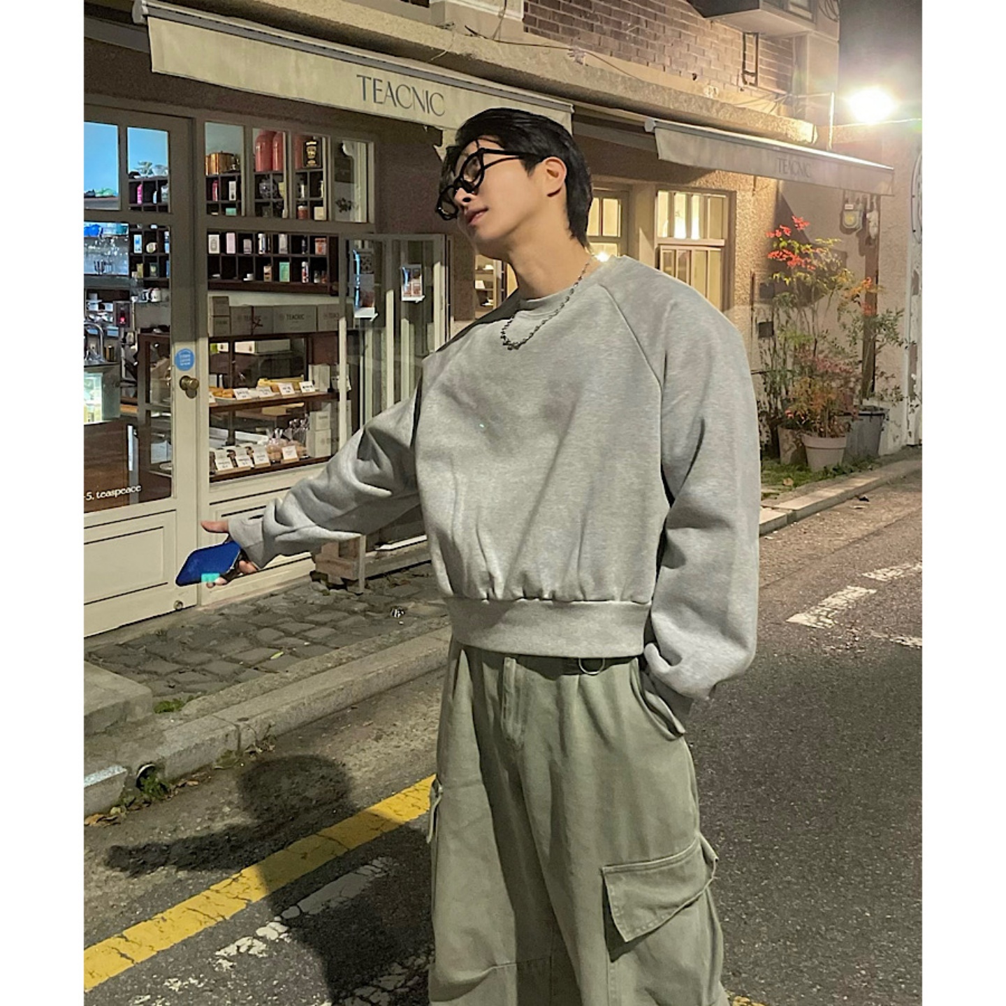 韩国男装短款挺阔休闲设计师卫衣