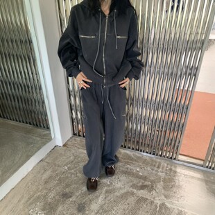 MRDONG韩国代购东大门直播男女FADED水洗弧形口袋工装阔休闲卫裤