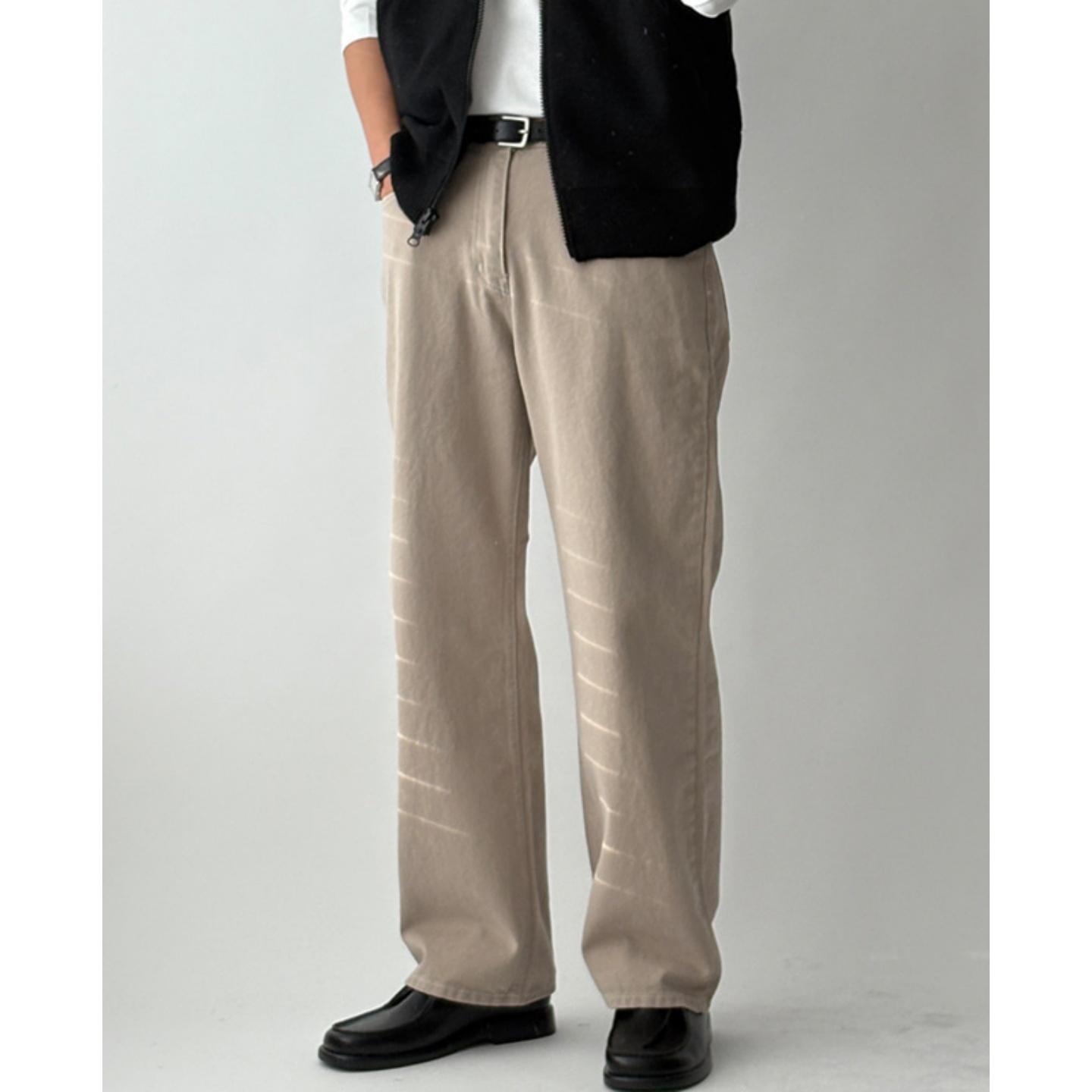 韩国男装生物水洗高品斜纹休闲裤