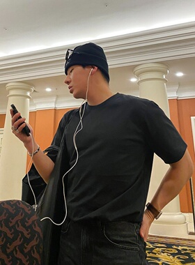 MRDONG韩国代购男装roa轻奢凉感短袖T恤清爽冰感面料气质纯色