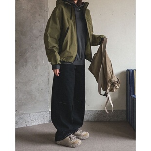 MRDONG韩国代购 男女设计师多口袋机能风衣连帽夹克宽松廓形潮流