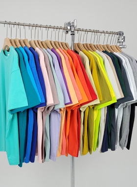 东大门韩国代购男女款直播多尺码30色福利棉质宽松圆领短袖T恤