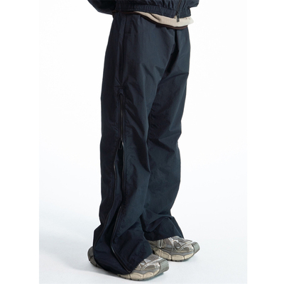 韩国男装侧拉链拼接两穿休闲裤