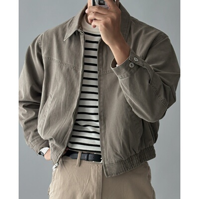 韩国代购春季短款工装夹克立体