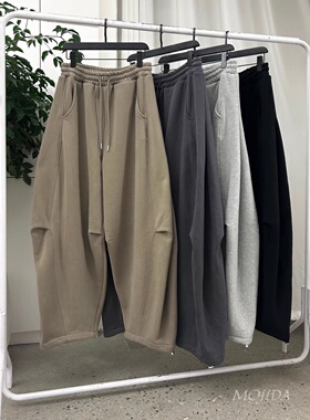 MRDONG韩国代购男装小众高街立体剪裁宽松束脚抽绳休闲卫裤潮流
