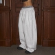 MRDONG韩国代购 男女潮牌慵懒风侧拼接重工加绒阔腿可束脚休闲卫裤