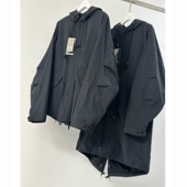 连帽抽绳风衣宽松外套 PURE高奢尼龙长短款 MRDONG韩国代购 男装