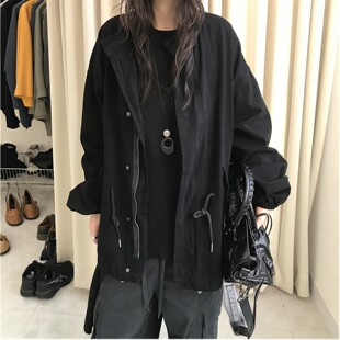 MRDONG韩国代购东大门直播男女款super战地立领宽松风衣夹克外套