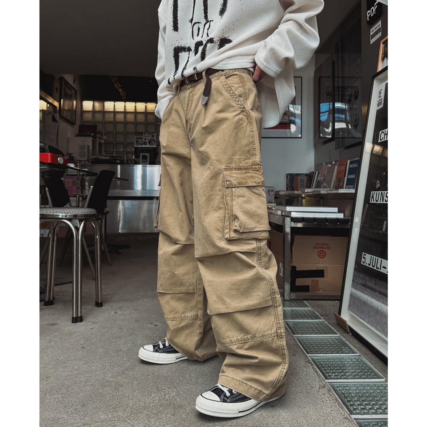 MRDONG韩国代购男装多口袋工装直筒宽松休闲长裤复古机能重工气质,男装,休闲裤,淘宝优惠券,粉丝福利购,淘宝优惠卷
