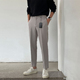 高档轻奢设计感微锥小直筒十分休闲西裤 MRDONG东大门韩国男装 代购