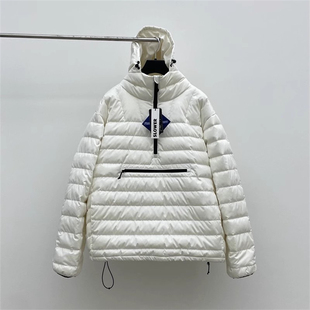 韩国代购男装东大门连帽套头羽绒服外套宽松拉链口袋鸭绒帽衫冬季
